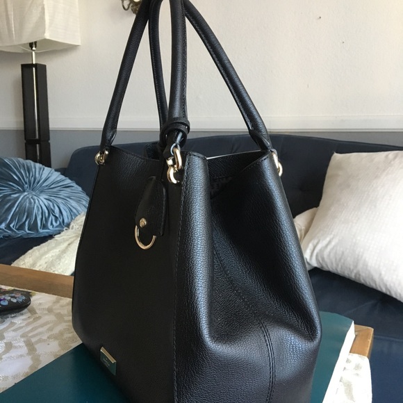 Sold Kate Spade Black Leather Shoulder Handbag - Picture 5 of 8